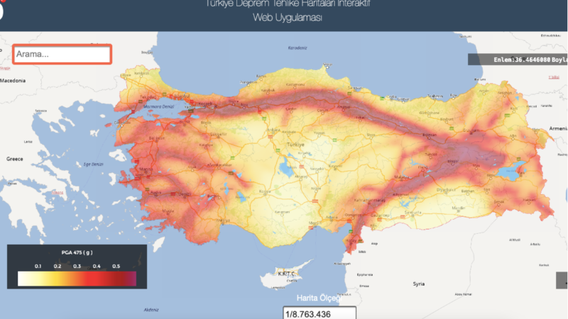 AFAD, deprem haritasını güncelledi