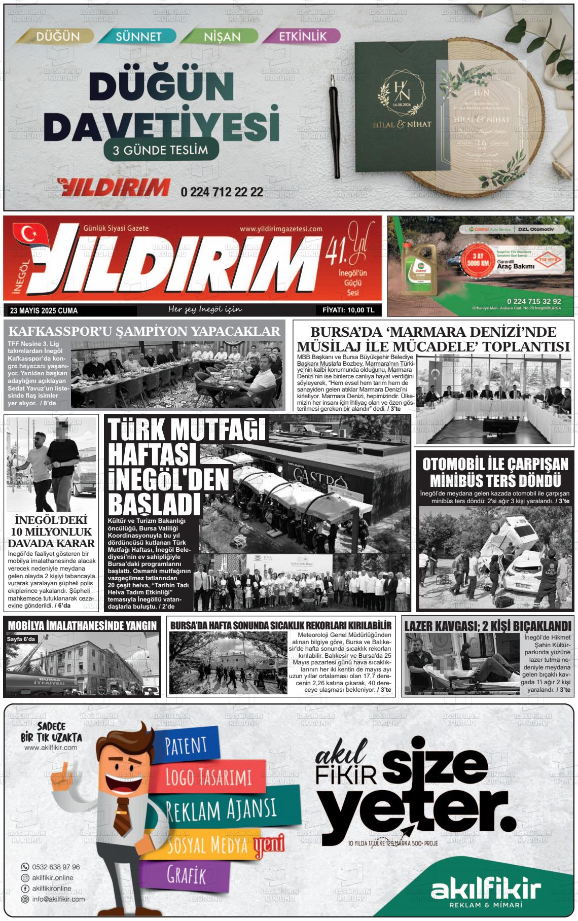 İNEG&#214;L YILDIRIM